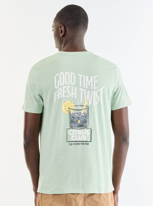 T-shirt en coton à col rond pour homme avec motif - Kiabi T-shirt en coton à col rond pour homme avec motif - Kiabi