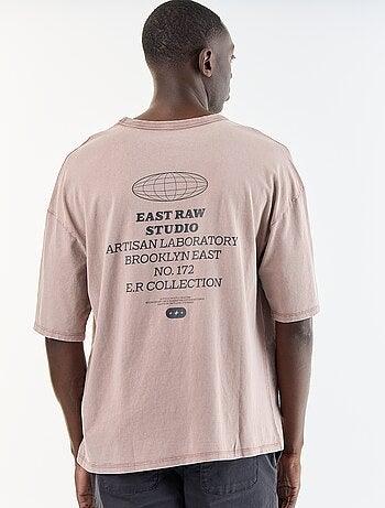 T-shirt en coton à col rond pour homme