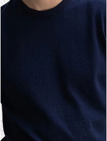 T-shirt en coton à col rond uni giesto