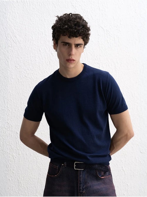 T-shirt en coton à col rond uni giesto - Kiabi
