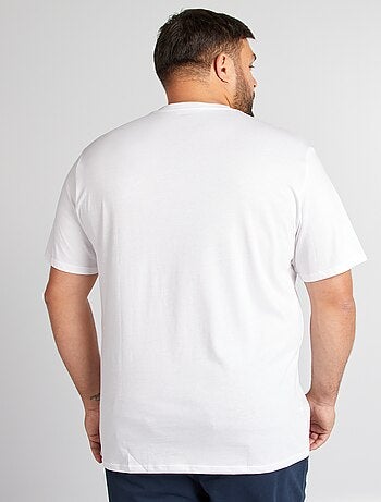 T-shirt en coton à col V pour homme
