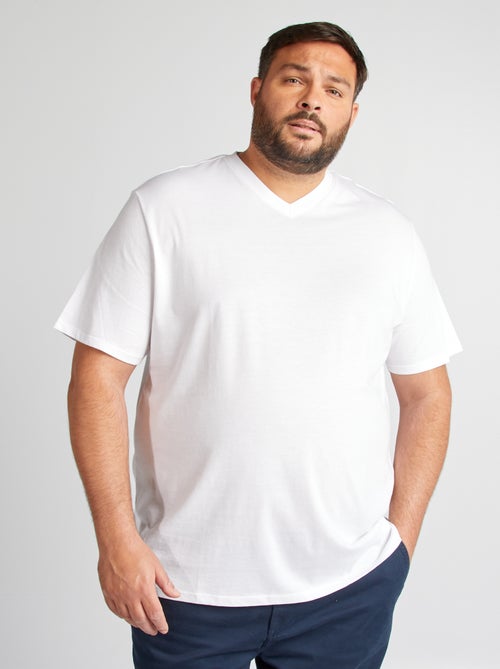 T-shirt en coton à col V pour homme - Kiabi T-shirt en coton à col V pour homme - Kiabi