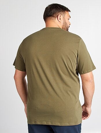 T-shirt en coton à col V pour homme