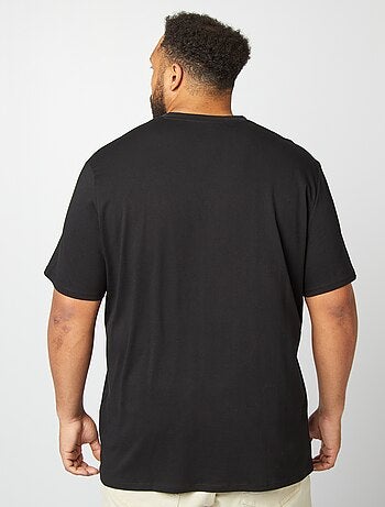 T-shirt en coton à col V pour homme
