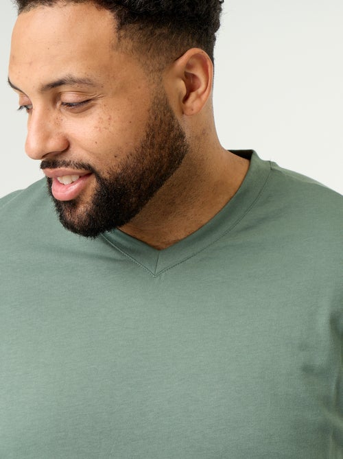 T-shirt en coton à col V pour homme - Kiabi T-shirt en coton à col V pour homme - Kiabi