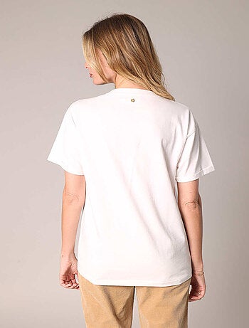 T-shirt en coton avec imprimé aigle et message « Desert Soul » 'Deeluxe'
