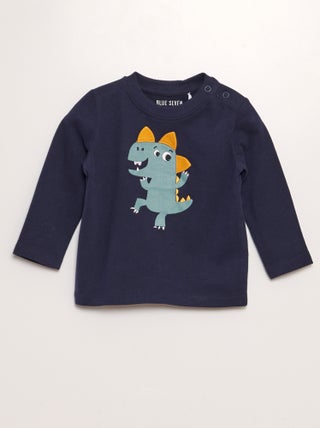 T-shirt en coton à imprimé dinosaure