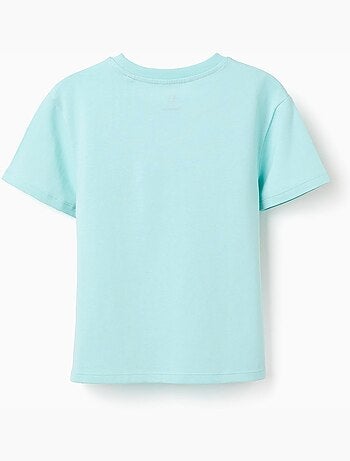 T-shirt en coton à imprimé et appliqué au crochet