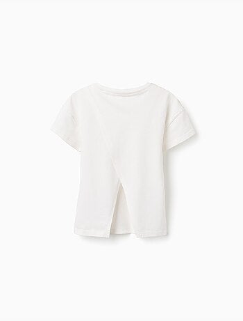 T-shirt en coton à imprimé floral 3D