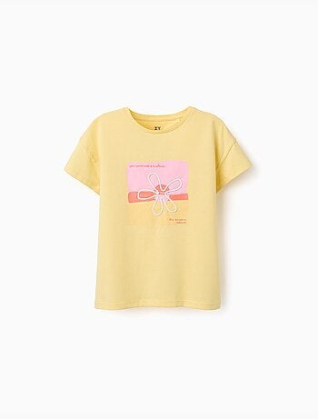 T-shirt en coton à imprimé floral 3D