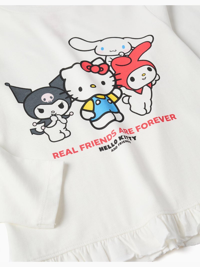 T-shirt en coton à imprimé Hello Kitty and Friends Blanc - Kiabi