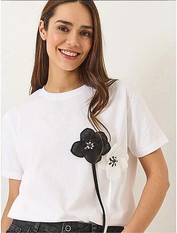 T-shirt en coton à manches courtes accessory lucci