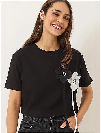 T-shirt en coton à manches courtes accessory lucci