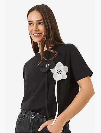 T-shirt en coton à manches courtes accessory lucci