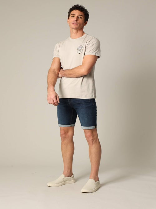 T-shirt en coton à manches courtes AVEC GRAPHS 'Deeluxe' - Kiabi