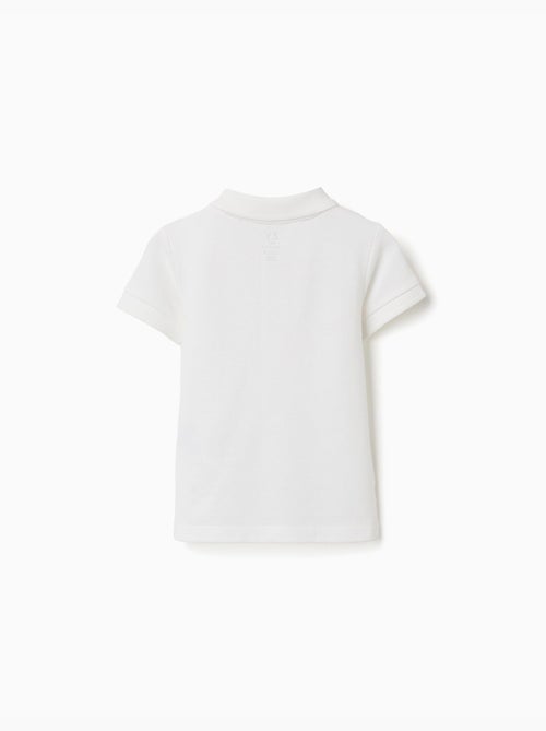 T-shirt en coton, à manches courtes, boutons - Kiabi