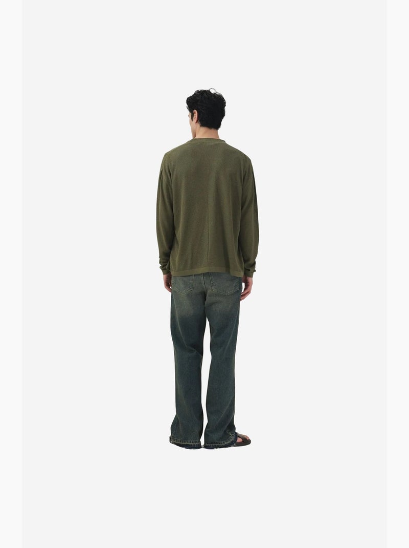 T-shirt en coton à manches courtes giesto Vert kaki - Kiabi