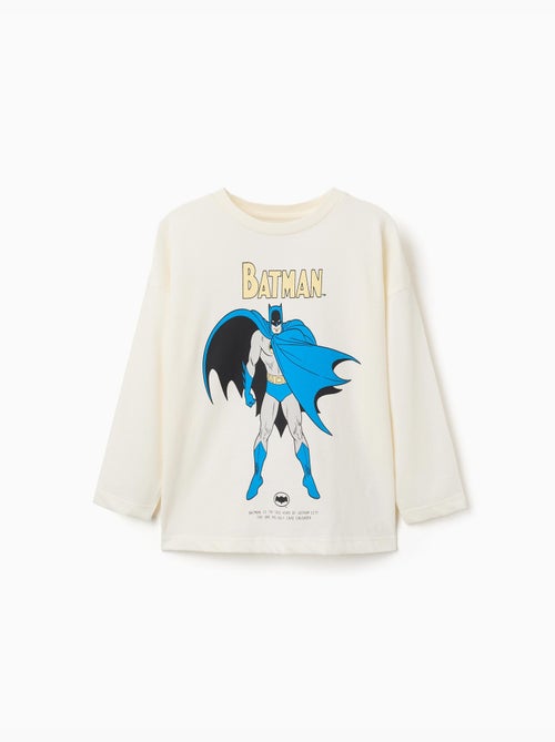 T-shirt en coton à manches longues avec imprimé batman - Kiabi T-shirt en coton à manches longues avec imprimé batman - Kiabi