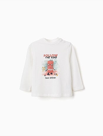 T-shirt en coton à manches longues avec imprimé destiny