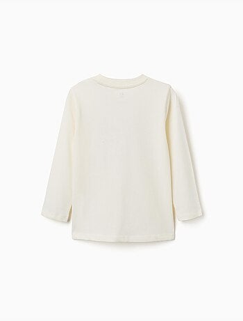 T-shirt en coton à manches longues avec imprimé create
