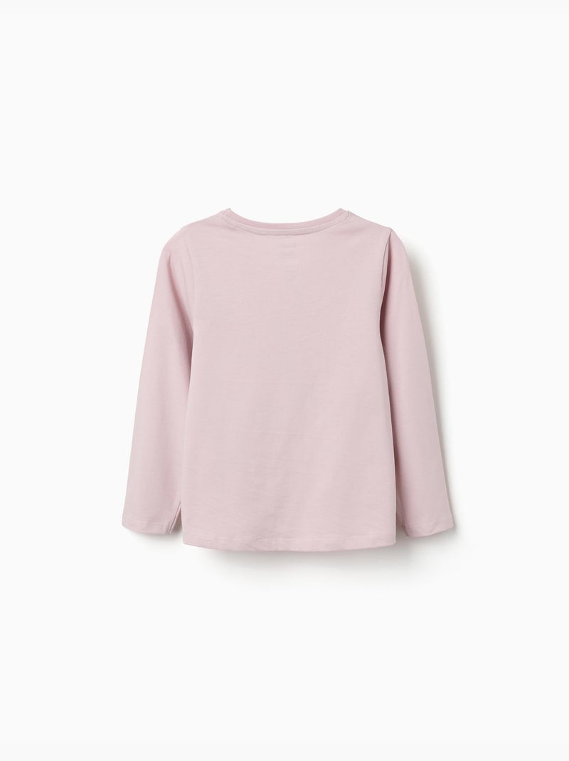 T-shirt en coton à manches longues avec imprimé Kuromi Mauve lilas - Kiabi