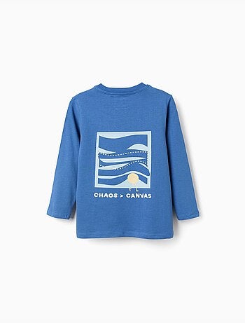 T-shirt en coton à manches longues avec imprimé Making Art
