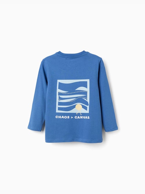 T-shirt en coton à manches longues avec imprimé Making Art - Kiabi T-shirt en coton à manches longues avec imprimé Making Art - Kiabi