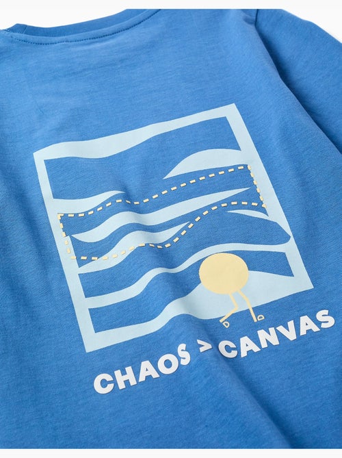 T-shirt en coton à manches longues avec imprimé Making Art - Kiabi T-shirt en coton à manches longues avec imprimé Making Art - Kiabi