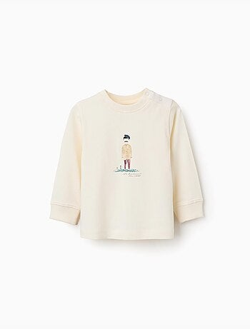 T-shirt en coton à manches longues avec imprimé peintre