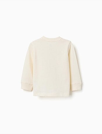 T-shirt en coton à manches longues avec imprimé peintre