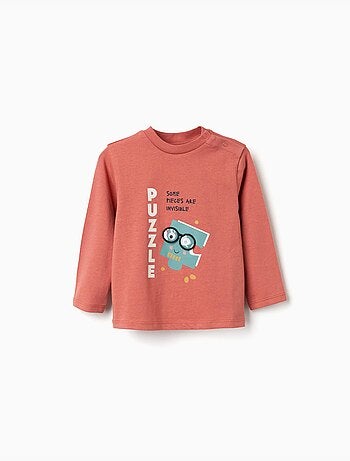 T-shirt en coton à manches longues avec imprimé destiny