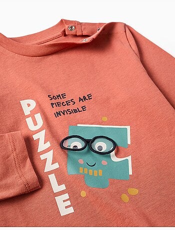 T-shirt en coton à manches longues avec imprimé destiny