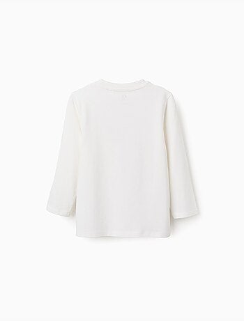 T-shirt en coton à manches longues avec imprimé Shapes
