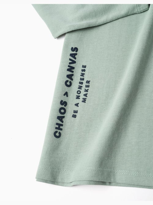 T-shirt en coton à manches longues avec imprimé Shapes - Kiabi T-shirt en coton à manches longues avec imprimé Shapes - Kiabi