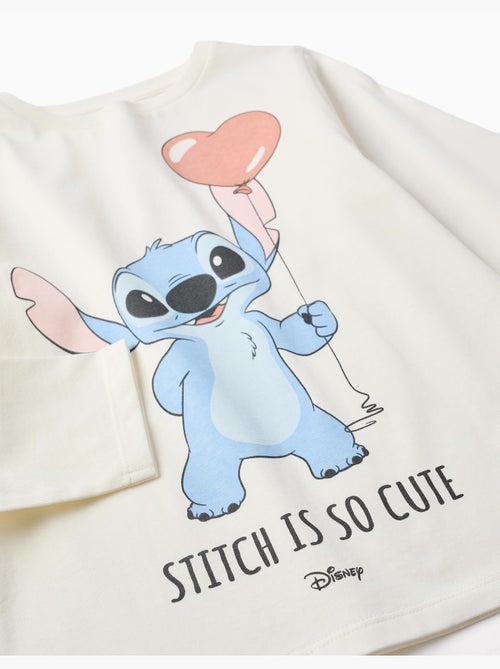 T-shirt en coton à manches longues avec imprimé stitch is cute - Kiabi T-shirt en coton à manches longues avec imprimé stitch is cute - Kiabi
