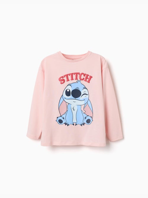 T-shirt en coton à manches longues avec imprimé stitch - Kiabi T-shirt en coton à manches longues avec imprimé stitch - Kiabi