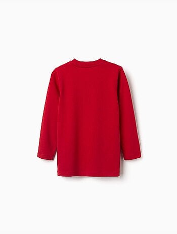 T-shirt en coton à manches longues avec imprimé ZY