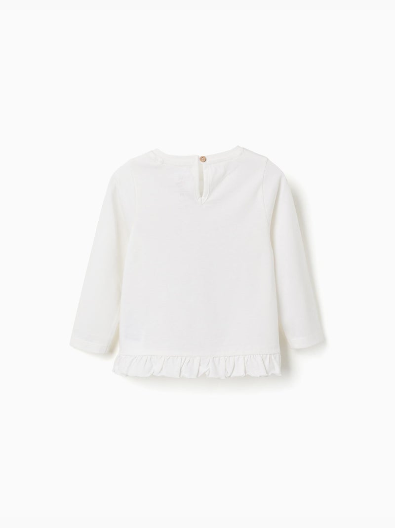 T-shirt en coton à manches longues avec Les Aristochats Blanc - Kiabi