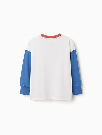 T-shirt en coton à manches longues avec poche