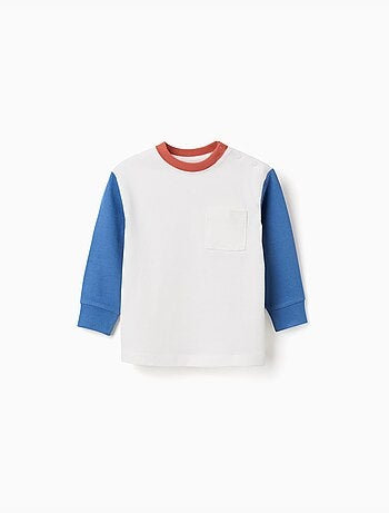 T-shirt en coton à manches longues avec poche