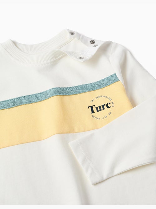 T-shirt en coton à manches longues et imprimé - Kiabi