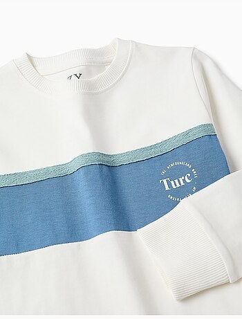 T-shirt en coton à manches longues et imprimé