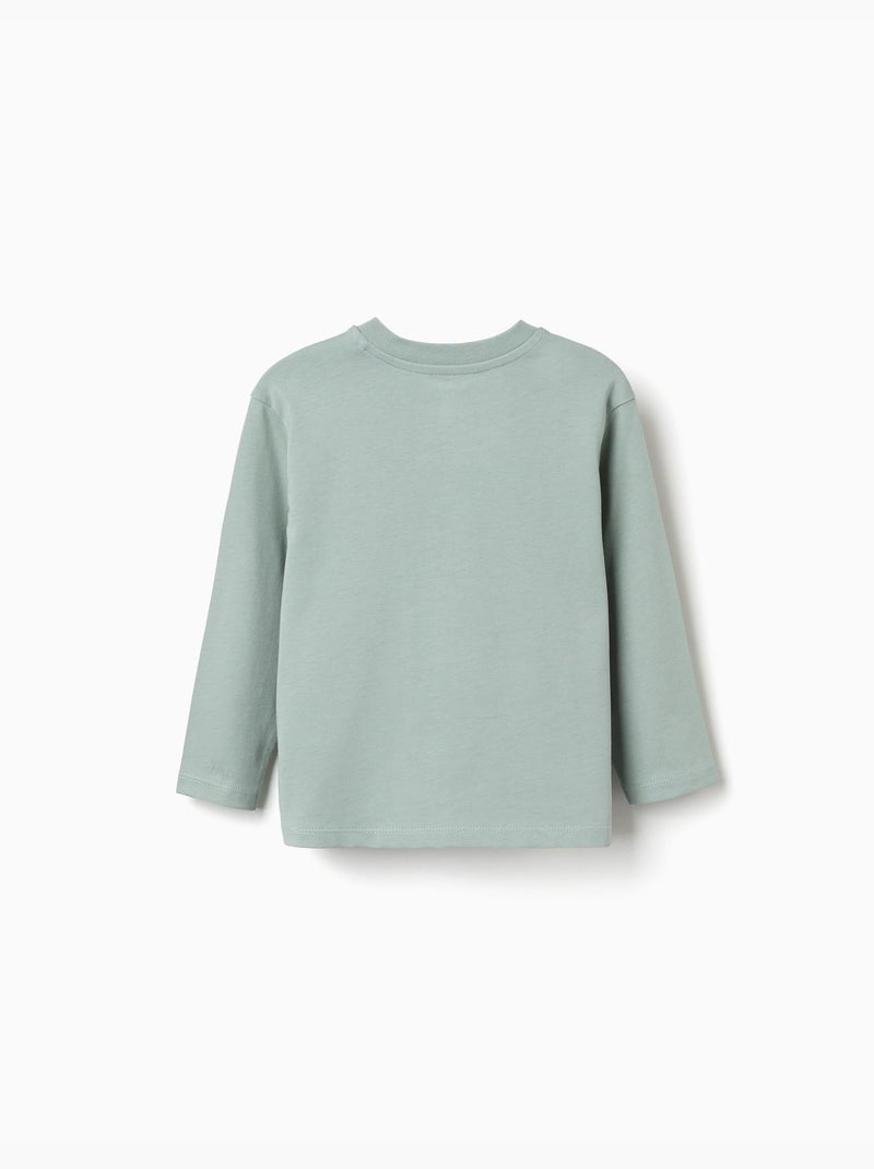 T-shirt en coton à manches longues et imprimé Bluey Vert - Kiabi