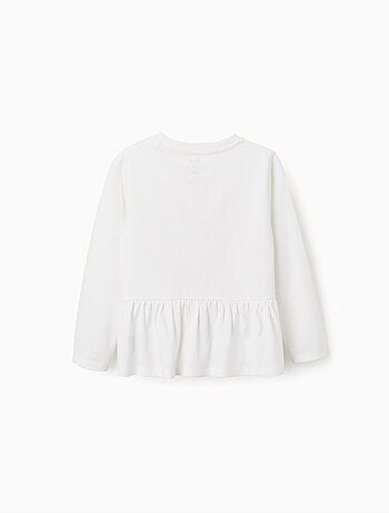 T-shirt en coton à manches longues et imprimé Stitch et Angel
