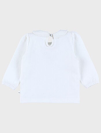 T-shirt en coton à manches longues imprimé ours Noukie's