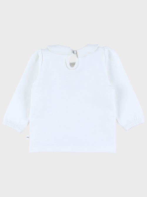 T-shirt en coton à manches longues imprimé ours Noukie's - Kiabi