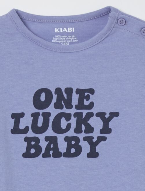 T-shirt en coton à message - Kiabi