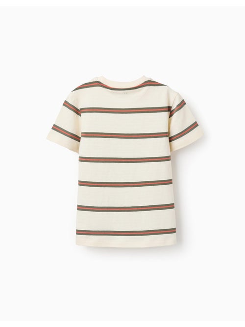 T-shirt en coton à rayures - Kiabi