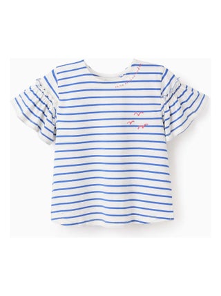 T-shirt en Coton à Rayures
