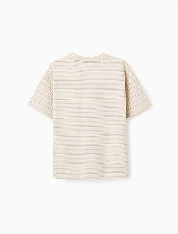 T-shirt en coton à rayures jacquard